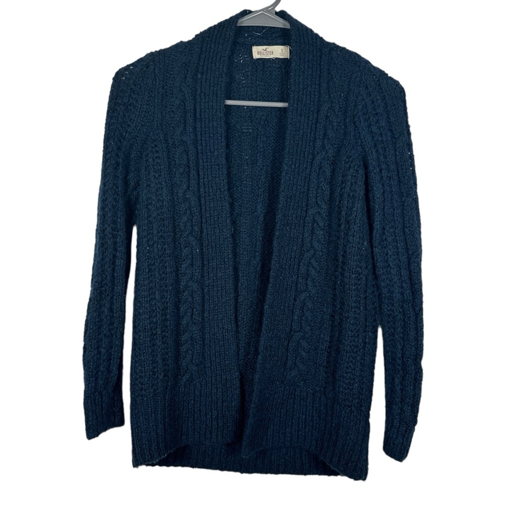 Hollister Navy Cable Knit Cardigan